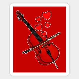 Valentines Day Cello Player Cellist Anniversary Wedding Musician Magnet